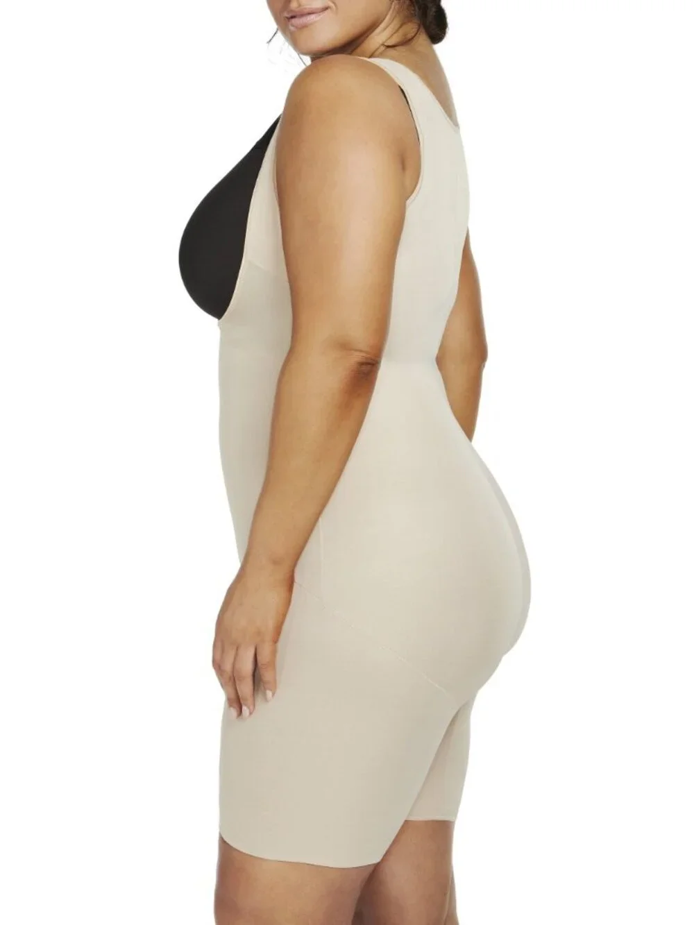 Cupid Intimates Unbelievable Comfort® Open-Bust Thigh Slimmer Bodysuit - Warm...